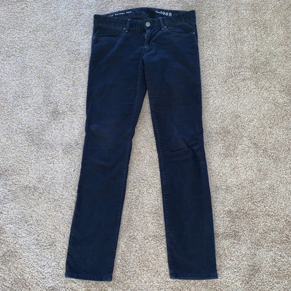 GAP 1969 ALWAYS SKINNY CORDS CORDUROY PANTS- TRUE INDIGO 28/6